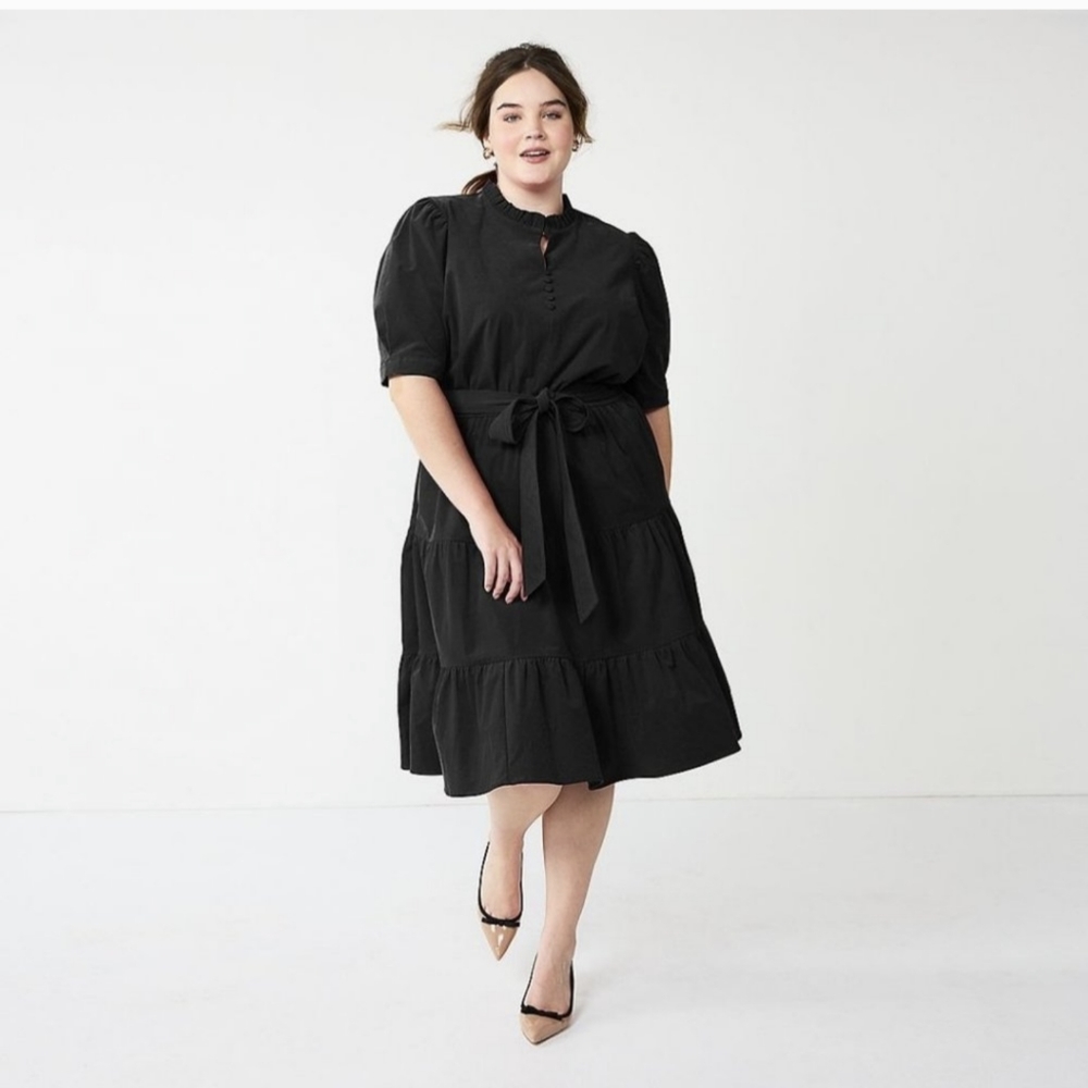 3X NWT Draper James RSVP Short Sleeve Button Front Cord Dress